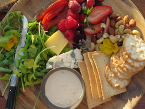 Platter of food following vow renewal ceremony