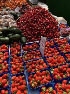 Strawberries at markets